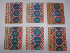 SIX Vintage Cracker Jack Paper Prize Sleeves NO PRIZES INCLUDED-E9N-10 LOT C picture