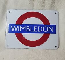 VTG WIMBLEDON Street Sign London Railway Novelty Metal  Bullseye Garnier Gifts picture