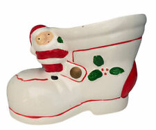Vintage Santa Boot Ceramic Christmas Planter 7” My-Neil Imports Cincinnati Ohio picture