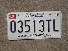 2018 Maryland Trailer License Plate MD 03513TL picture