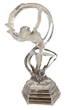 Vintage CIRCLE GLASS Clear Lead Crystal Ballet/Dancer Sculpture-LOVELY picture