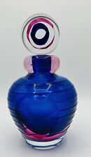 VTG 1980s Rogaska Sommerso Faceted Bottle Made in Murano Italy  6”T W Sticker picture