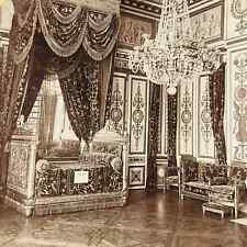 1897 Stereoview NAPOLEON’S BEDROOM Royal Palace Fontainebleau France BL Lingley picture