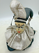 Vintage Brinns Harlequin Musical Figure Porcelain Head Doll picture