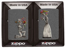 Zippo Iron Stone Skeleton Couple Windproof Lighter Gift Set , 28987 picture