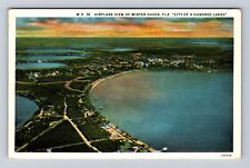 Winter Haven FL-Florida, Aerial Of Town Area, Antique, Vintage Souvenir Postcard picture