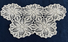 Doily Table Topper Vintage Cotton Hand Crocheted Butterfly Shape 23