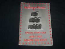 1952 MAHRAPO FARMS SPECIAL ABERDEEN-ANGUS BREEDERS' CATTLE SALE CATALOG - J 9218 picture