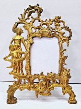 Vintage Victorian Style Ornate Brass Standing Photo Frame picture