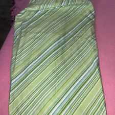 Vintage WAMSUTTA No-Iron Supercale twin Fitted Sheet Oxford Stripe Green picture