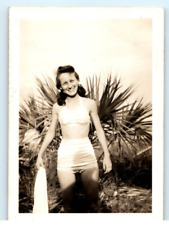 Vintage Photo 1947 Post WW2 Daytona Honeymoon, Pic of Wife Bathing Suit ,3.5x2.5 picture