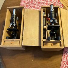 VTG Lot 2  COC 300X Microscope Wooden Storage Box 20 Slides Tool Accessories picture