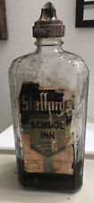 Antique Vintage Stanford’s School Fountain Pen Ink Bottle Vintage 32oz 28% Full picture