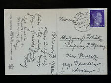 1942 Posted German WWII Stamp Postmark Cancel Postmarked PU PM Germany Postcard picture