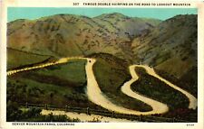 Vintage Postcard- DOUBLE HAIRPINS, LOOKOUT MOUNTAINS, DENVER MOUNTAIN PARKS, CO. picture