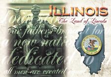 Postcard IL Illinois Land of President Abraham Lincoln 