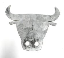 Hand Made Metal Hot Plate RUSTIC Bull Horns Steel Heavy Sculpture Chicago Bulls picture