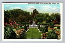 Kearney NE-Nebraska, Harmon Park Formal Garden, c1944 Antique Vintage Postcard picture