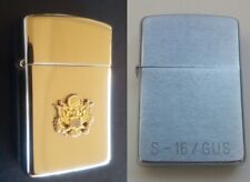 Pair Vintage Zippo Lighters (US Army Eagle and S-16/GUS) picture