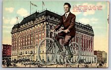 New York City~Ferguson~Eclipse Mach Employee~Rides Exaggerated Bike~Hotel Astor picture