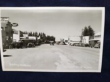Downtown Tulelake California CA vintage Cars RPPC Real Photo Postcard 1960s picture