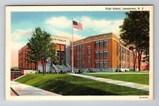 Johnstown NY-New York, High School, c1943 Antique Vintage Souvenir Postcard picture
