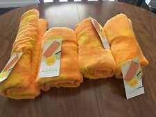 NWT Target Sun Squad Orange Beach Towels 58x28 Set Of Four picture