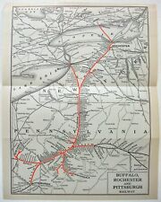 Buffalo, Rochester and Pittsburgh Railway - Original 1914 System Map. Railroad picture