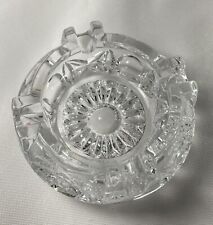 Vintage Cut Glass Ashtray Lead Crystal 4 slot picture