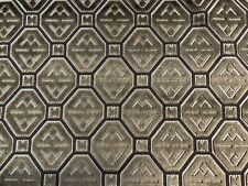 Gaston y Daniela Geometric Velvet Uphol Fabric- Calabrez Gris 4.5 yd LCT5358-005 picture