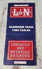 L&N, Louisville and Nashville Railroad, Passenger Trains Time Tables Dec 16 1955 picture