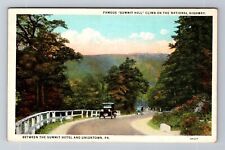 Uniontown PA-Pennsylvania, Summit Hill Climb, National Highway, Vintage Postcard picture