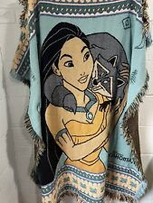Vtg 1995 Disney Pocahontas Throw Blanket Tapestry Meeko Raccoon Beacon 45