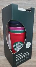 Starbucks Halloween 2022 Glow in Dark Reusable Hot Cups w/ Lids Set 6/16 oz picture