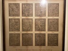 RAREC.17th Century Medieval Woodcut/ Woodblocks Reprints of ‘The Months’ C.1596 picture