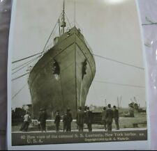 1908 SS Lusitania New York City Harbor WWI Ocean Liner NYC 8x10 Photo Reprint picture