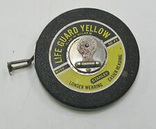 Vintage Stanley Life Guard Yellow Measure Tape Clad in Mylar 50 Ft Black MY50 picture