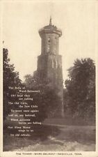 Postcard TN Nashville Tennessee-Bell Tower-Ward-Belmont School-Trees-Turret B13 picture