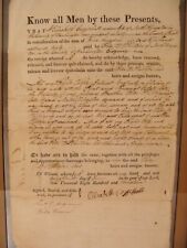 Antique 1819 North Kingston RI Deed Coggeshall Document picture
