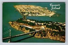 San Francisco CA-California, Aerial Treasure Island, Vintage c1955 Postcard picture