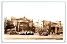 Dwight Illinois veterans hospital ~ IL ~ RPPC 1930s Street view cars picture