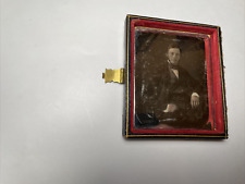 Daguerreotype of GENTLEMAN BY SCOVILL MFG CO Beard ,hand colored cheeks ,Formal picture