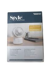 Style Selections 4-Inch 3 Speed Oscillating Desk Fan USB Powered Small New picture