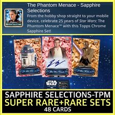 SAPPHIRE SELECTIONS PHANTOM MENACE-SR+R 48 CARD SET-TOPPS STAR WARS CARD TRADER picture