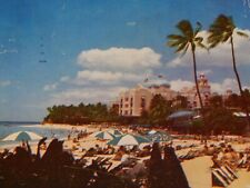 Vintage Postcard, HONOLULU, HI,1952,Royal Hawaiian Hotel & Sunbathers At Waikiki picture
