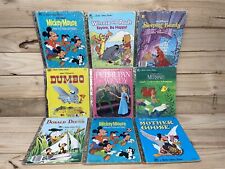 Vintage Lot of 9 Little Golden Books Walt Disney's Mickey Mouse Donald Duck A27 picture