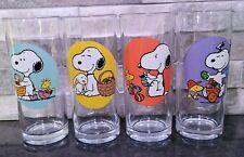 Set of 4 Peanuts Snoopy Easter  Holiday Beer Drink Glasses 10 Ozs. picture
