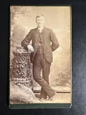c1880s Antique Vintage CVD Photo card Young Man Holton Kansas Oaks & Ireland picture