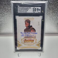 2021 UD Marvel Black Diamond Chris Hemsworth Exquisite Signed Thor Card SGC 10.9 picture