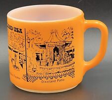 Vintage Defunct Opryland USA Theme Park Federal Milk Glass Coffee Mug Orange picture